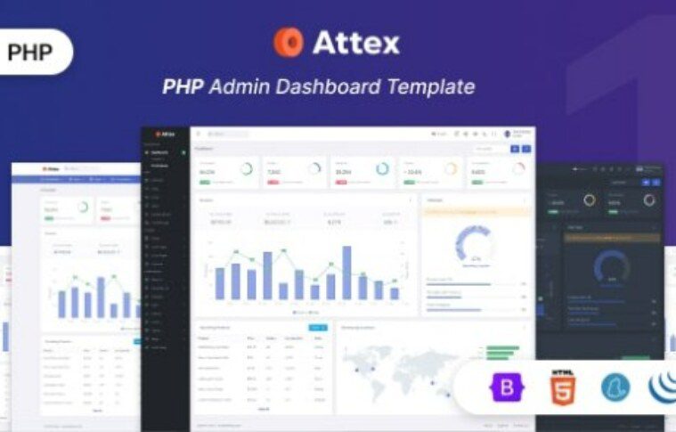 Attex v1.0 – PHP Admin & Dashboard Template