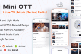 Mini OTT v2.0 – Live TV, Streaming, Movie, Radio App Source