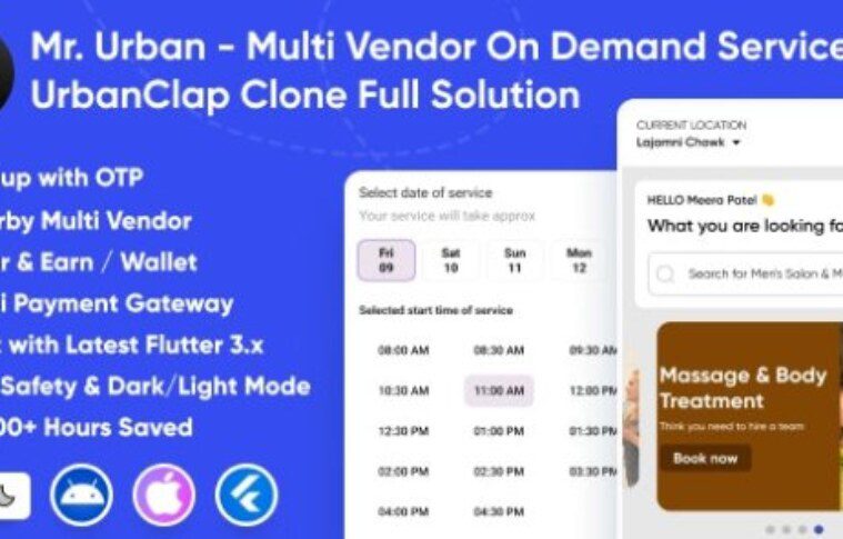 Mr. Urban v1.0 – Multi Vendor On Demand Home Service App | UrbanClap Clone | Android & iOS Full Solution Source