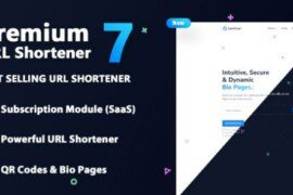 Premium URL Shortener v7.2 Nulled – Link Shortener, Bio Pages & QR Codes