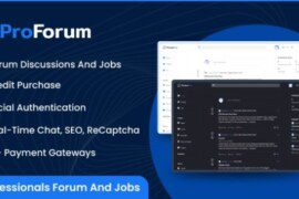 ProForum v1.0.0 – Professionals Forum and Jobs Script