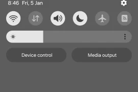 How to get brightness slider in notification Bar Samsung Android 14