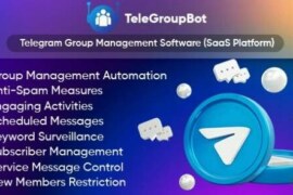 TeleGroupBot v1.6 Nulled – Telegram Group Management Software (SaaS Platform) Script