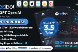 AdBot v4.1.0 – ChatGPT Open AI Android and iOS App Source Code