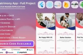 Matrimony App v1.3 – Match Maker | Life Partner – Full Project (Mobile App, Admin Panel, API, Database) Source