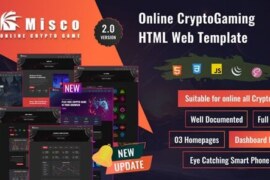 Miscoo v2.0 – Online CryptoGaming HTML Template