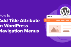 How to Add Title Attribute in WordPress Navigation Menus