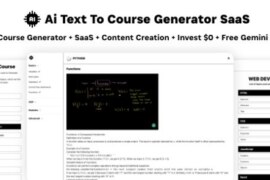Ai Course Generator v1.0 – Text To Course SaaS Ai Video & Image Content Payment Earn Gemini React Admin Script