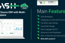 WorkDo Dash SaaS v4.0 Nulled – Open Source ERP with Multi-Workspace Script