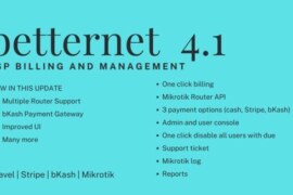 Betternet ISP Billing with Mikrotik API v4.1 – PHP Script