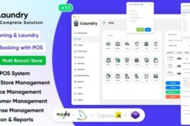 iLaundry v1.1 – Dry Cleaning & Laundry Service Booking with POS | Single & Multi Branch Complete Solution Script