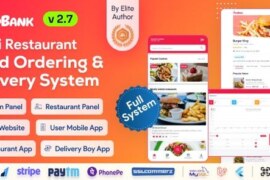 FoodBank Multi Restaurant v2.6 – Food Delivery App | Restaurant App with Admin & Restaurant Panel Source
