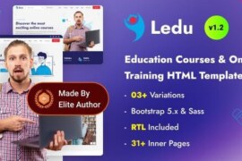Ledu v1.2 – Education Courses & Online Training Bootstrap 5 Template