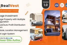 RealVest v2.0 Nulled – Real Estate Investment System PHP Script