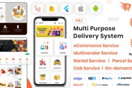 eMart v5.1 – Multivendor Food, On-demand, eCommerce, Parcel, Taxi Booking, Car Rent App with Admin & Web