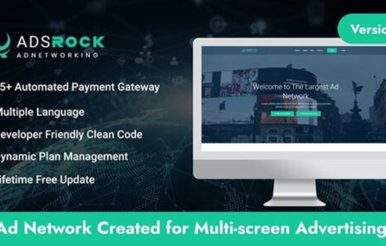 AdsRock v2.0 Nulled – Ads Network & Digital Marketing Platform Script