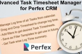 Advanced Task Timesheet Manager Module for Perfex CRM v1.1.3 – Addon