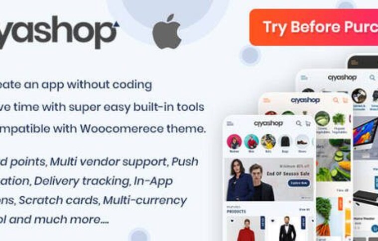 CiyaShop v5.15 – Native Android Application based on WooCommerce App Source