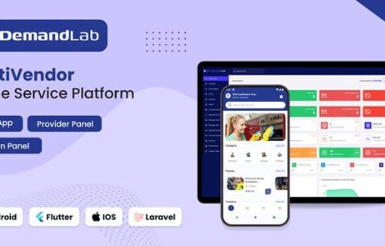 DemandLab v1.0 – Multivendor Home Service Platform | Flutter App + Admin Panel + Provider Panel Source