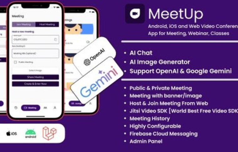 MeetUp v2.6.00 – Android, iOS and Web Video Conference App for Meeting, Webinar, Classes