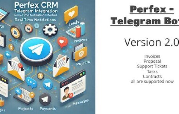 Perfex CRM and TelegramBot Notification Module v2.0 – Addon