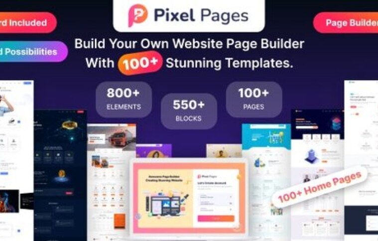 PixelPages v1.0.7 – SAAS Application Website Builder for HTML Template