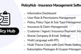 PolicyHub v1.0 – Insurance Management Software Script