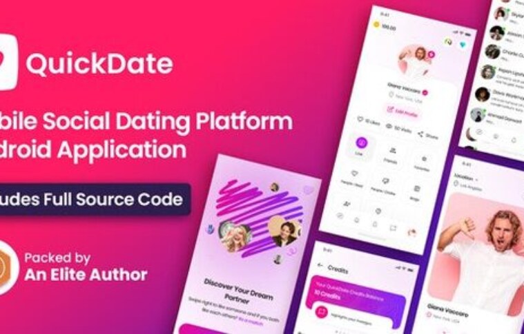 QuickDate Android v3.4 – Mobile Social Dating Platform Application Source