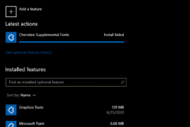 How to Fix Install Failed on Optional Features in Windows 10 PC