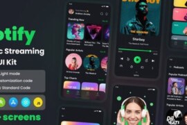 Hotify v1.0 – Music Streaming App React Native CLI Ui Kit Source