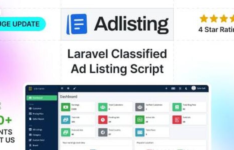 Adlisting v4.18.0 – Buy Sell Classified Ads Marketplace Laravel Script