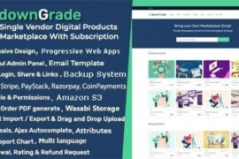 downGrade v6.3 – Single Vendor Digital Marketplace with Subscription PHP Script