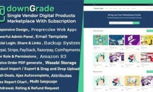 downGrade v6.3 – Single Vendor Digital Marketplace with Subscription PHP Script