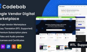 Codebob v1.0 Nulled – Single-Vendor Digital Marketplace PHP Script