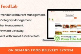 FoodLab v2.0 – On demand Food Delivery System PHP Script