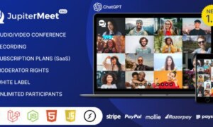 JupiterMeet Pro v1.8.2 Nulled – White Label Video Conference with ChatGPT & SaaS Script