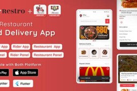 eRestro v1.2.6 Nulled – Multi Restaurant Flutter App | Food Ordering App with Admin Panel & Restaurant Panel Source