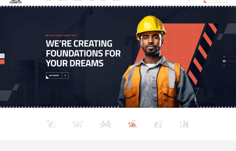 Constix Construction Industrial WordPress Theme Nulled