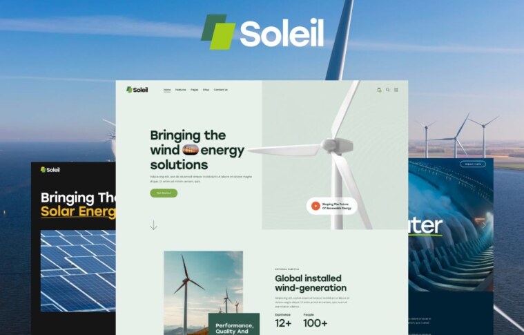 Soleil v1.9 – Modern Creative WordPress Theme
